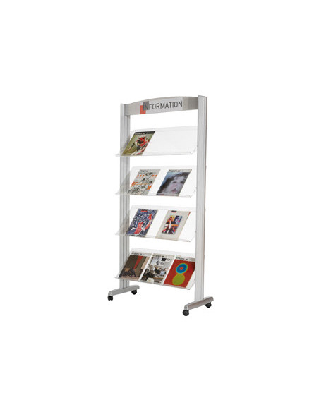 EXPOSITOR FAST SUELO METALICO BALDAS TPTE.S 4 ESTANTES