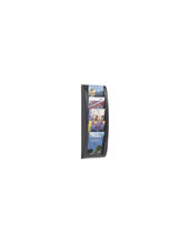 EXPOSITOR MURAL FAST DIN A4 NEGRO 5 CASILLAS 650X228X95 MM 2