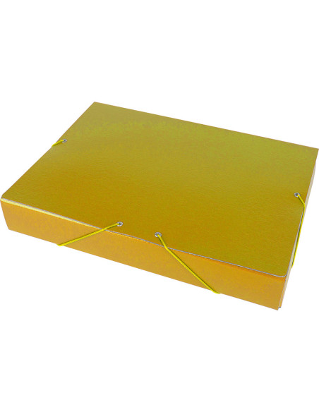 CARPETA PROYECTOS LOMO 5 CM AMARILLA CARTON