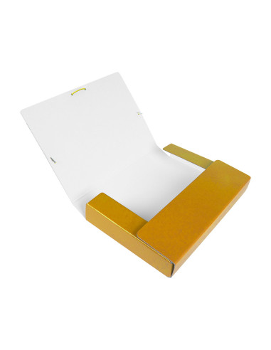 CARPETA PROYECTOS LOMO 5 CM AMARILLA CARTON