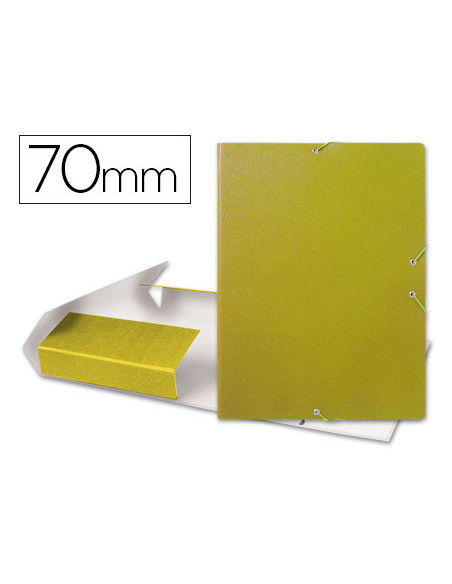 CARPETA PROYECTOS LOMO 7 CM AMARILLA CARTON