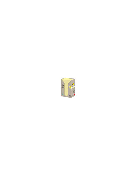 BLOC NOTAS ADH. POST-IT 38X51MM PAPEL RECICLADO 24UD. 100H. AM.