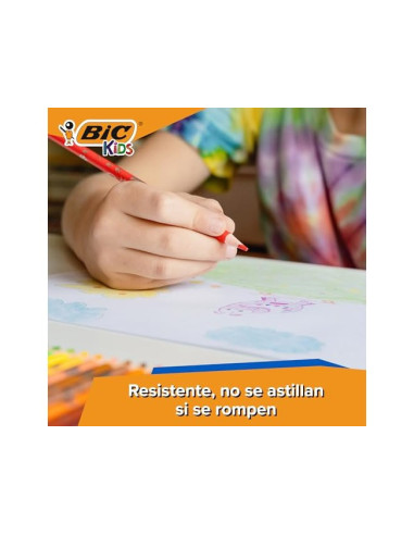 LAPICES COL.BIC KID EVOLUTION ESTUCHE 12 COL.SURT. MINA ULTRA