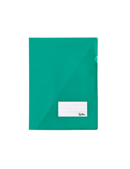 CARPETA DOSSIER PP DIN A4 BOLSA Y TARJETERO VERDE
