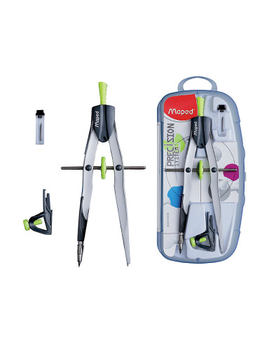 COMPAS MAPED 291010 C/BIGOTERA ABRAZADERA Y ESTUCHE MINAS