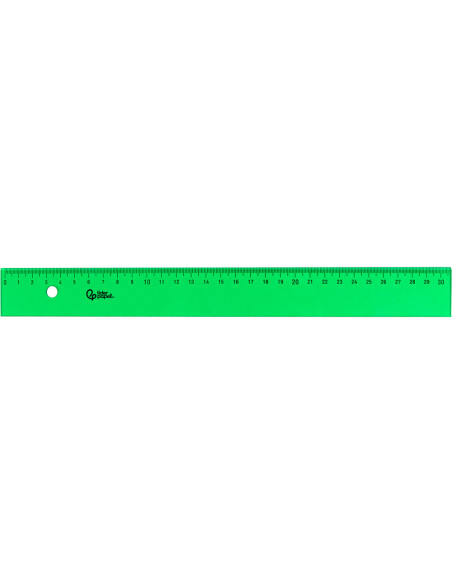 REGLA 30 CM ACRILICO VERDE