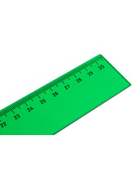 REGLA 30 CM ACRILICO VERDE