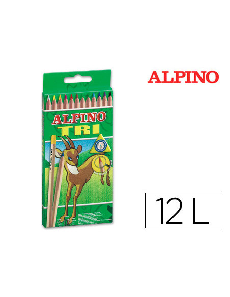 LAPICES COL.ALPINO TRI ESTUCHE 12 COL.SURT.