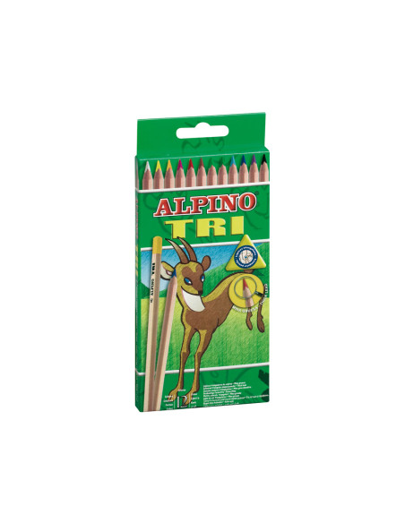 LAPICES COL.ALPINO TRI ESTUCHE 12 COL.SURT.