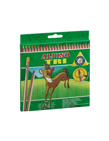 LAPICES COL.ALPINO TRI ESTUCHE 24 COL.SURT.