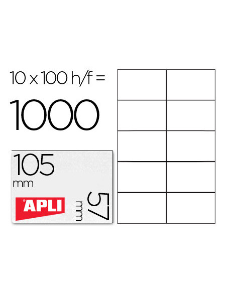 ETIQUETA ADH. APLI 1278 105X57MM 100H.