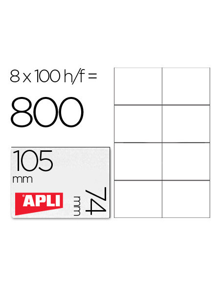 ETIQUETA ADH. APLI 1279 105X74MM 100H.