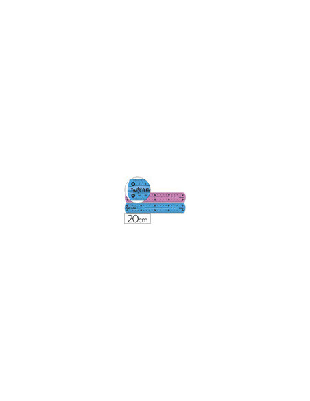 REGLA PLASTICO FLEXIBLE MAPED 20 CMS COL.SURT.