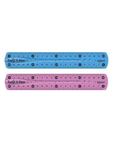 REGLA PLASTICO FLEXIBLE MAPED 20 CMS COL.SURT.