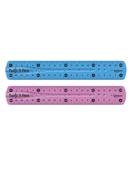REGLA PLASTICO FLEXIBLE MAPED 20 CMS COL.SURT.