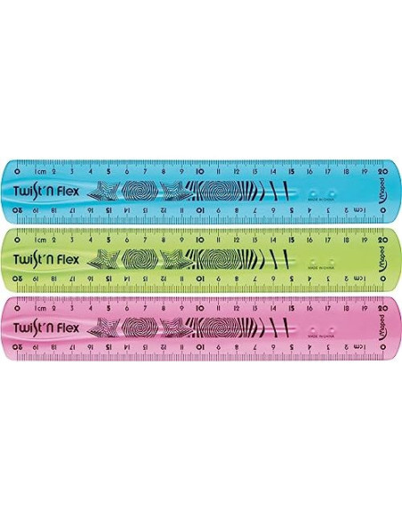 REGLA PLASTICO FLEXIBLE MAPED 20 CMS COL.SURT.