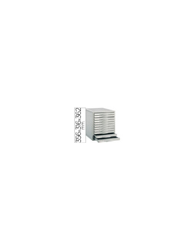 FICHERO CAJON SOBREM.8211C 356X316X362 MM 11 CAJ. COLOR GRIS