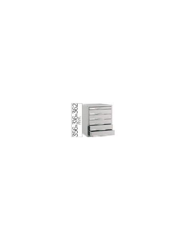 FICHERO CAJON SOBREM.8206C 356X316X362 MM 6CAJ. COLOR GRIS