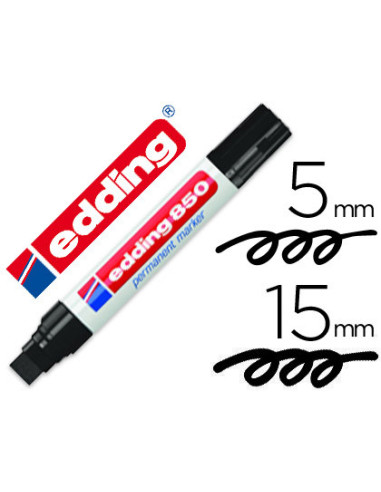 ROTULADOR EDDING MARCADOR PERMANENTE 850 NEGRO PUNTA BISELADA 16 MM