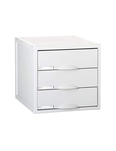 FICHERO CAJ. SOBREM.ARCHISYSTEM 356X316X303 MM 3 CAJ. COLOR GRIS