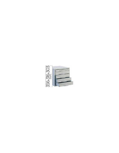 FICHERO CAJ. SOBREM.ARCHISYSTEM 356X316X303 MM 5 CAJ. COLOR GRIS 4 52