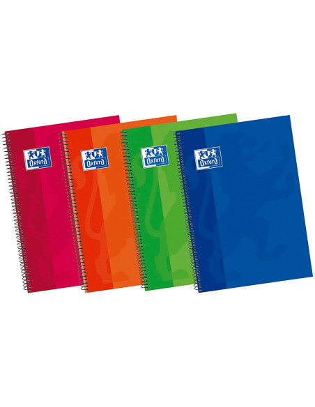 CUADERNO ESP. OXFORD A5 T.EXTRA 4MM 80H 90GR. COL. SURT.