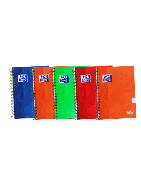 CUADERNO ESP. OXFORD A5 T.EXTRA 4MM 80H 90GR. COL. SURT.