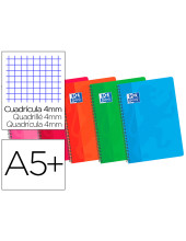 CUADERNO ESP. OXFORD A5 T.CARTON 4MM 80H. 90GR. COL.SURT.