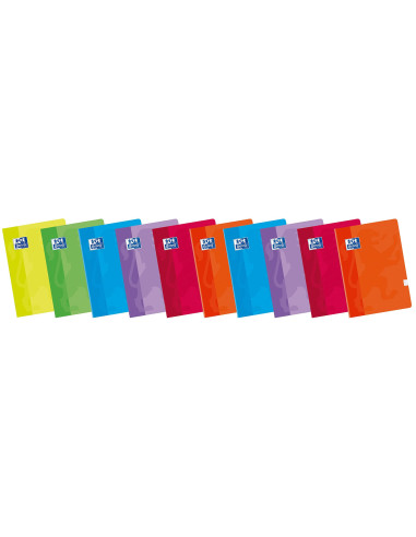 CUADERNO ENCOLADO OXFORD A4 4MM 48H. 90GR. COL. SURT.