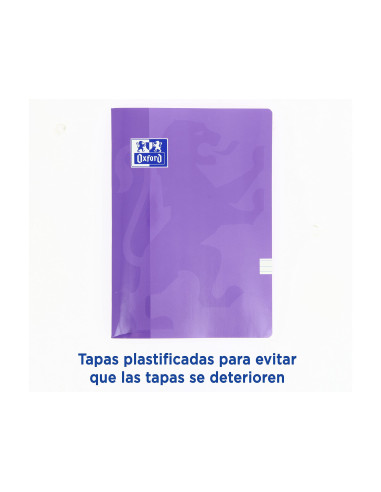 CUADERNO ENCOLADO OXFORD A4 HORIZONTAL 48H. 90GR. COL.SURT.