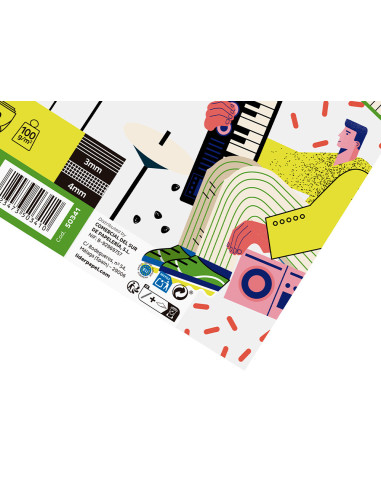 BLOC ESP. LIDERPAPEL MUSICA A5 PENTAGRAMA 3MM 20H 100GR. C/ANOT.
