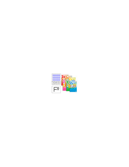 CUADERNO ESP. LIDERPAPEL FL. T.CARTON PAUTA 2.5MM 80H. 70GR.COL.SURT.
