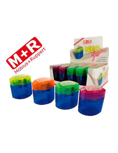 SACAPUNTAS MOR NEO LIGHT 2 USOS C/DEPOSITO COL.SURT.