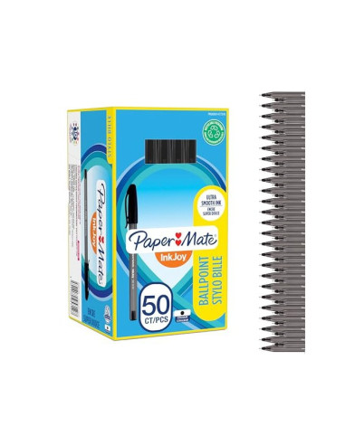 BOLIGRAFO PAPER MATE INKJOY 100 PUNTA MEDIA TRAZO 1MM NEGRO