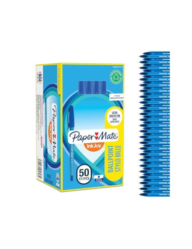 BOLIGRAFO PAPER MATE INKJOY 100 PUNTA MEDIA TRAZO 1MM AZUL