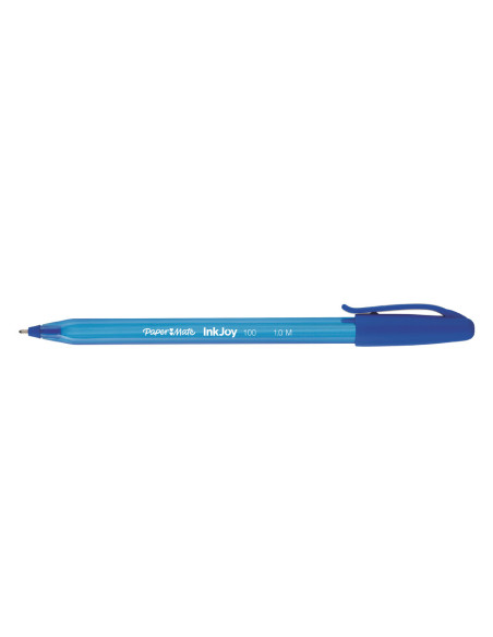 BOLIGRAFO PAPER MATE INKJOY 100 PUNTA MEDIA TRAZO 1MM AZUL