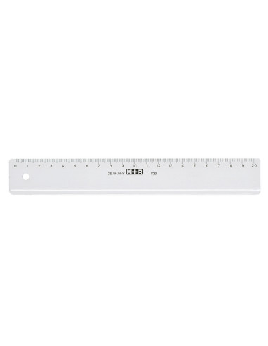 REGLA MOR 20 CM PLASTICO TPTE.