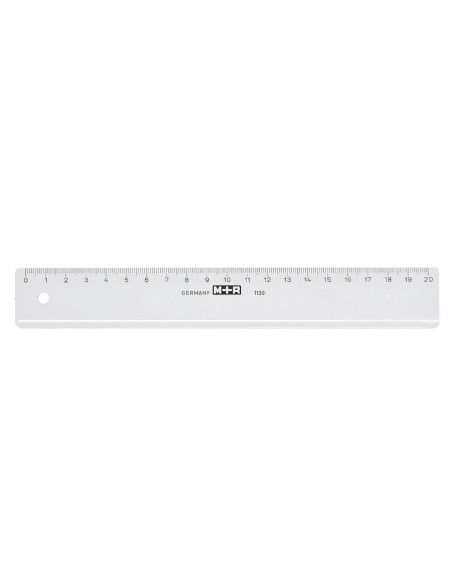 REGLA MOR 20 CM PLASTICO TPTE.