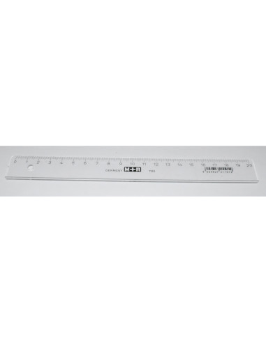 REGLA MOR 20 CM PLASTICO TPTE.