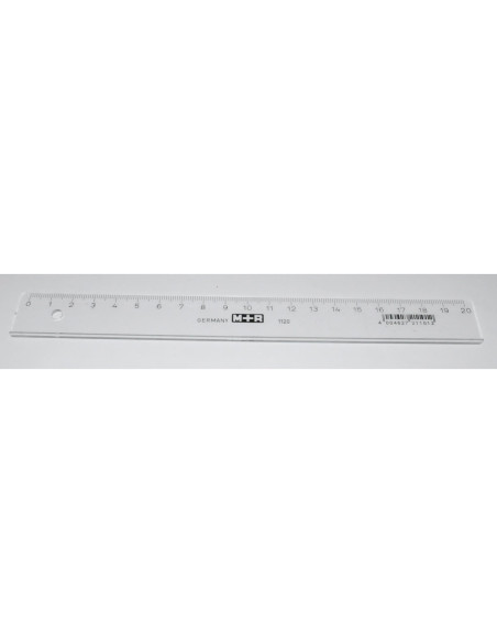REGLA MOR 20 CM PLASTICO TPTE.