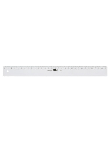 REGLA MOR 30 CM PLASTICO TPTE.