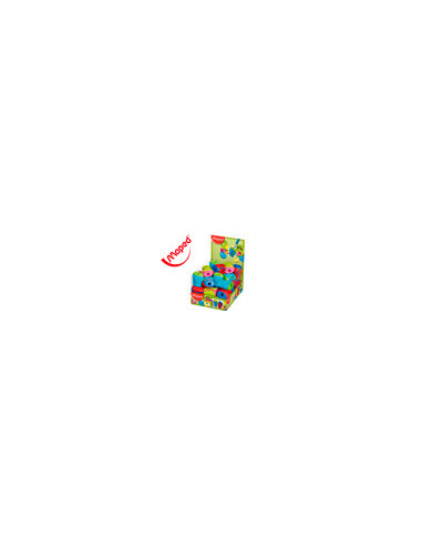 SACAPUNTAS PLASTICO MAPED BOOGY UN USO C/DEPOSITO COL.SURT.
