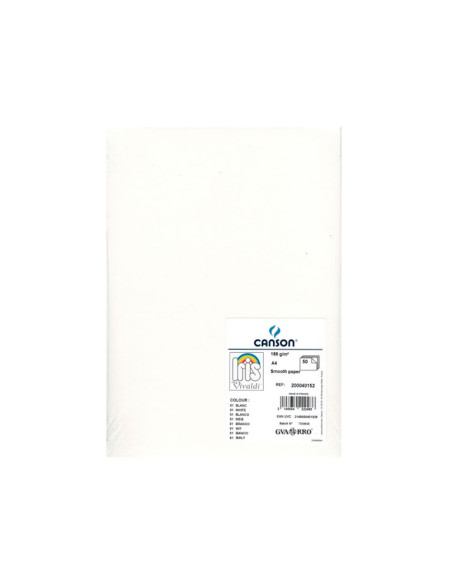 CARTULINA GUARRO DIN A4 BLANCO 185 GR PAQUETE 50 H 200040152