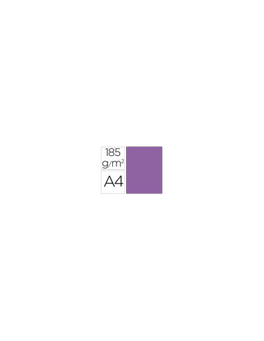 CARTULINA GUARRO DIN A4 VIOLETA 185 GR PAQUETE 50 H 200040165