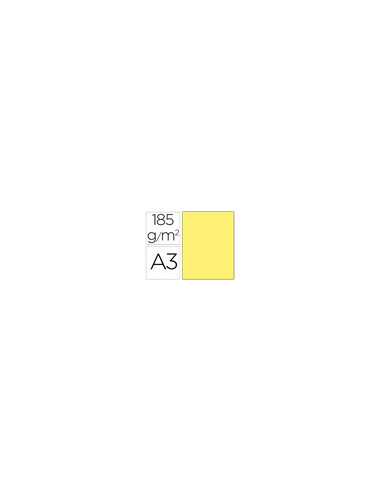 CARTULINA GUARRO DIN A3 AMARILLO 185 GR PAQUETE 50 H 200040183