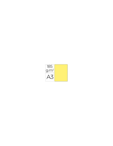 CARTULINA GUARRO DIN A3 AMARILLO 185 GR PAQUETE 50 H 200040183