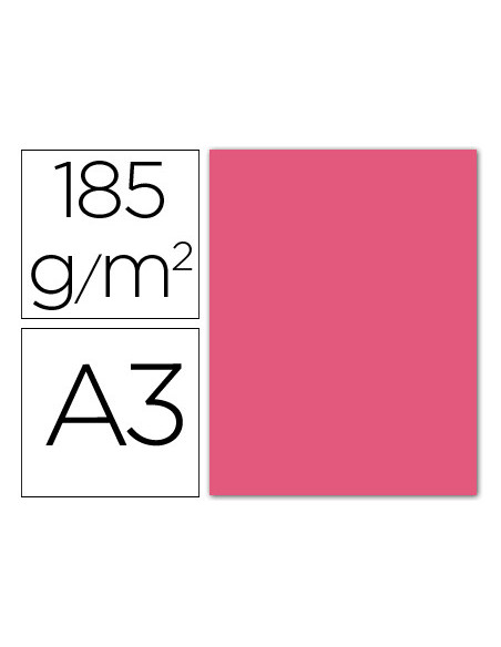 CARTULINA GUARRO A3 FUCSIA FLUORESCENTE 250 GR PAQUETE 50 H 200040818