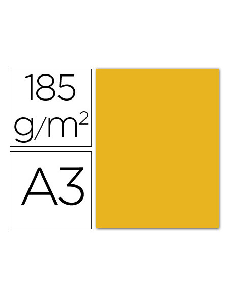 CARTULINA GUARRO DIN A3 ORO 185 GR PAQUETE 50 H 200005834