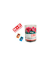 SACAPUNTAS MOR 304 PLASTICO RECTANGULAR UN USO COL.SURT. 2
