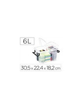 CONTENEDOR PLASTICO CEP 6L.305X224X182 MM TPTE.C/TAPA CIERRE HERM. 2